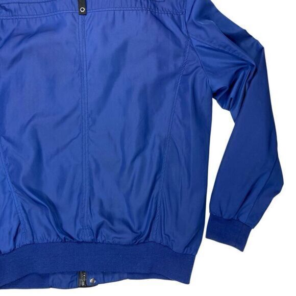 Zara Man Utility Jacket Men XL Blue Black Zip Button Sport Classic Bomber Jacket - Picture 9 of 16